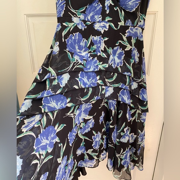 Jason Wu Collection Sleeveless Floral Print Midi Dress with Pleating Detail sz 6 - Picture 7 of 15